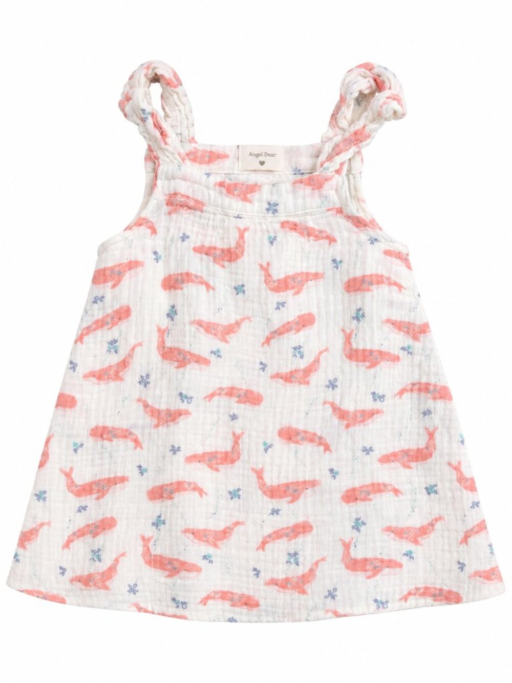 Angel Dear Pink Whale Muslin Dress – 3T